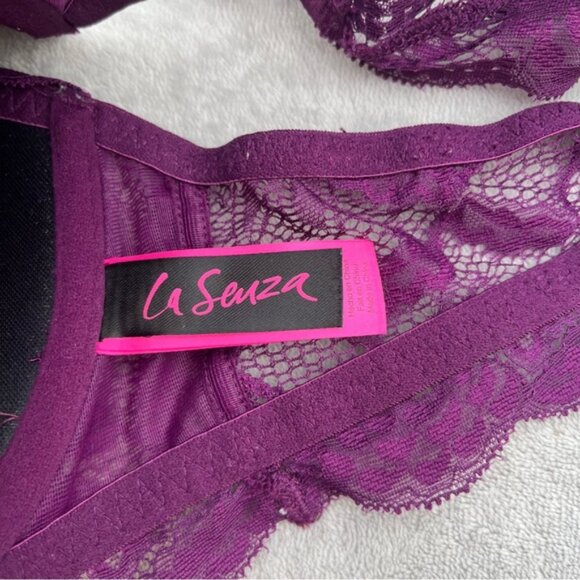 💕2/$35 💕 La Senza Dark Plum Halter Racerback Bra - Picture 5 of 9
